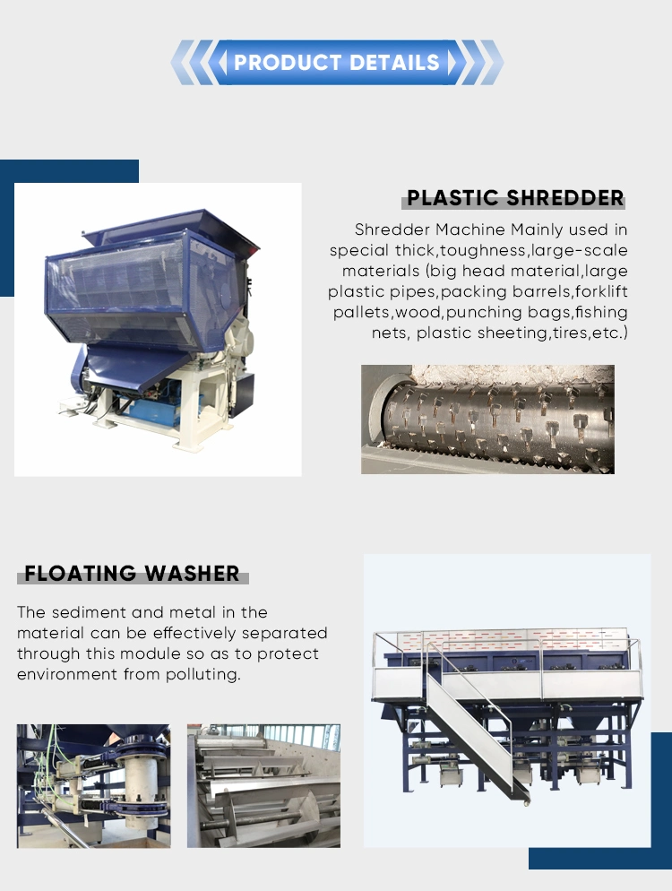 Plastic Recycling Machine for PE/PP/PA/PVC/ABS/PS/PC/EPE/EPS/Pet Washing and Pelletizing Granulating Recycling Line