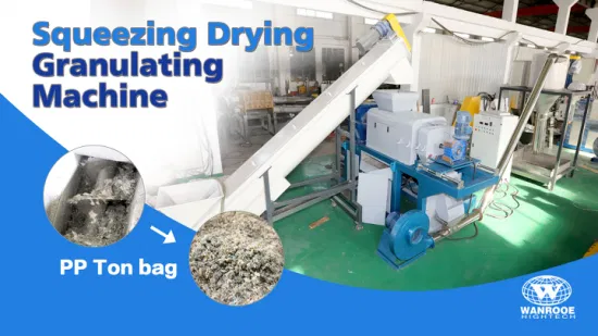 Waste Plastic PP/PE Film Recycling Screw Drying Squeezing Pelletizing Machine