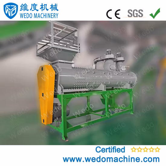 Waste Plastic Pet Bottle, Water Bottle Flake, PP/HDPE/LDPE PE Film Jumbo Woven Bags Plastic Crusher Machine, Plastic Crushing Washing Recycling Machine