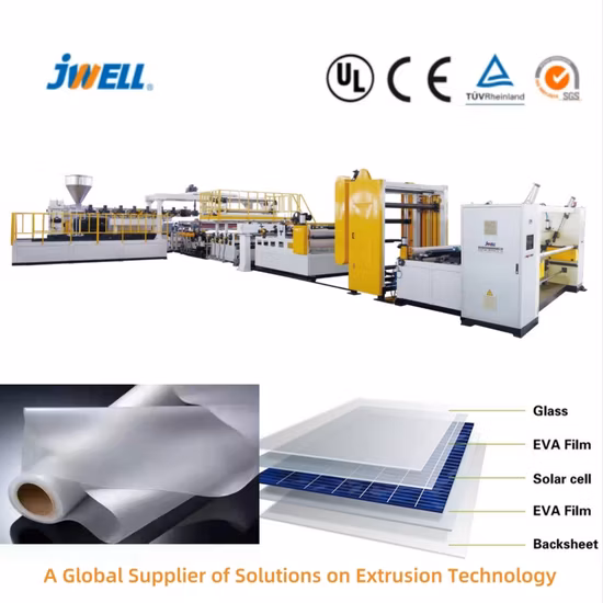 Jwell Plastic Machinery Hollow Plate EVA Poe Solar Packing Optic Sheet Manufacturer and Board/Film/Pipe/Profile/Recycling Extrusion Making Machine Supplier